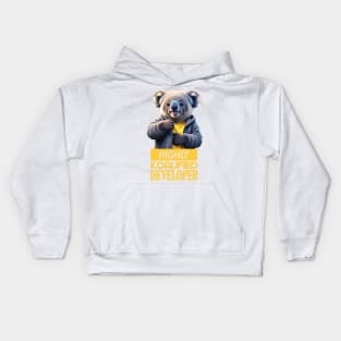 Just a Highly Koalified Developer Koala Kids Hoodie